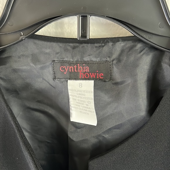 EUC Vintage Cynthia Howie Mini Skirt Blazer Set Black sz 8 - Picture 9 of 10